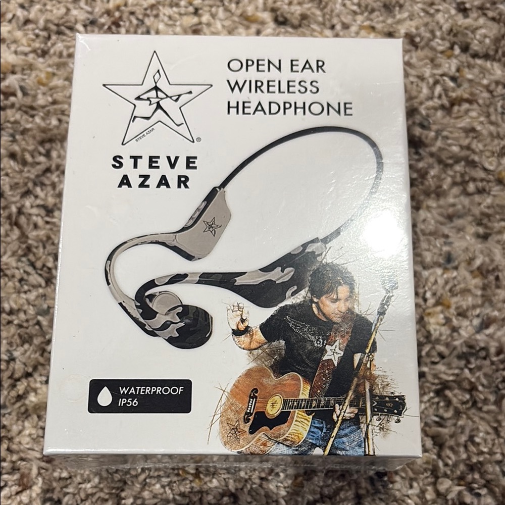 NWT, Steve Azar Black and Gray Open Ear Wireless Headphones